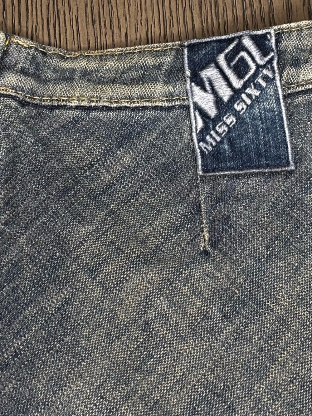Vintage Miss Sixty Denim Skirt Small Y2K Made In Italy Low Rise Jean Skirt - Picture 11 of 11